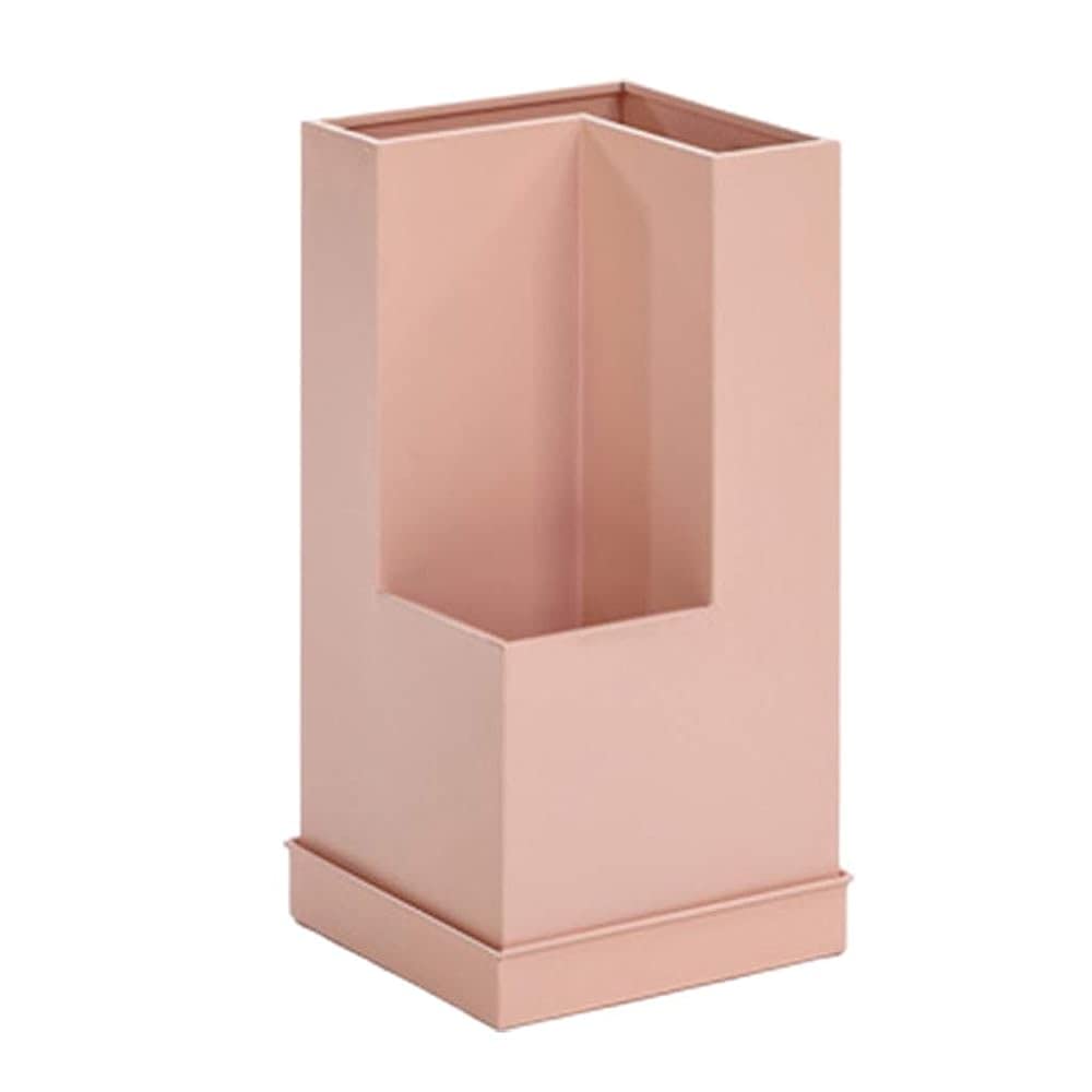 WQPMNYG Sturdy Metal Umbrella Stand with Removable Drip Tray - Stylish Pink Umbrella Holder Rack for Long & Short Umbrellas - Perfect Hallway Foyer Decoration