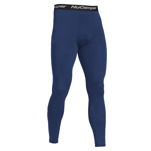 NuCamper Hombres Correr Leggings, Pantalones de Compresión de la Capa de Base de Deportes Mallas Leggings, de Secado Rápido Athletic Workout Fitness Baloncesto Gimnasio Pantalones Apretados