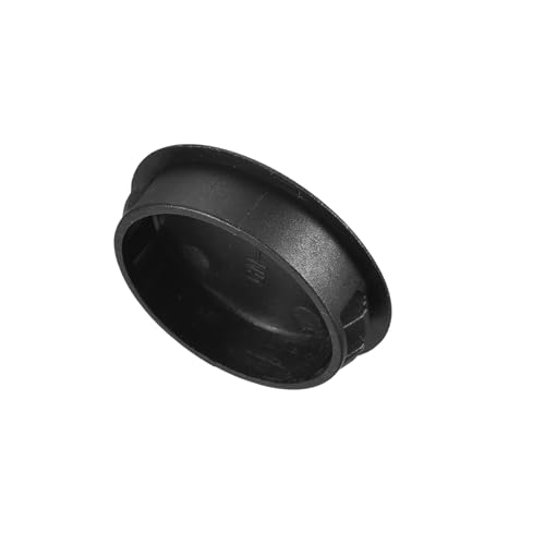 Image of uxcell 1-9 /16 inch Plastic Hole Plugs, 26Pcs Flush Type Panel Round Snap in Fastener Knockout Locking Plugs for Furniture Insert End Caps Panels, Black