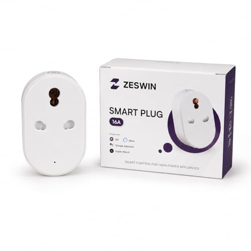 Image of Volt One 16A Smart Plug Wi-Fi Enabled Heavy Duty Socket with Energy Monitoring and App Control Compatible with Alexa and Google Home Ideal for AC Geyser and Heavy Appliances White