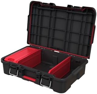 Keter Stack n' Roll Modular DIY Power Tool Storage Case, Stackable, Lightweight, Durable, Water Resistant, Black