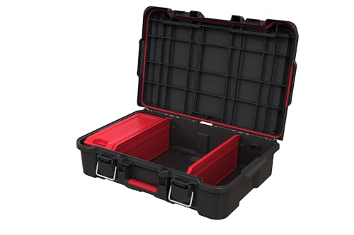 Keter Stack n' Roll Power Tool Case - Black/Red