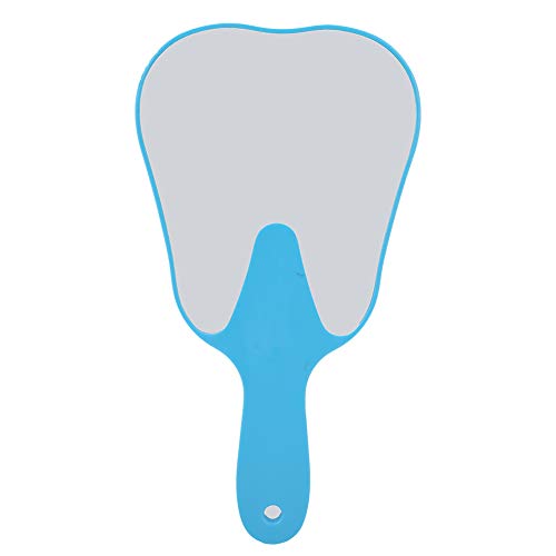 Tiiyee Specchio Forma Dente, Specchietto Dentista Funzione di Ingrandimento Cure Odontoiatriche Mano Dentale con Impugnatura In Plastica Maniglia Specchi Palmari Carino Cosmetico Portatile per Mani