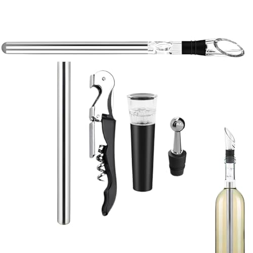 Barra para congelador de botella de vino, varillas de enfriamiento de acero inoxidable, accesorios de barra de silicona antideslizante, barra de congelador, varillas enfriadoras de cerveza adecuadas