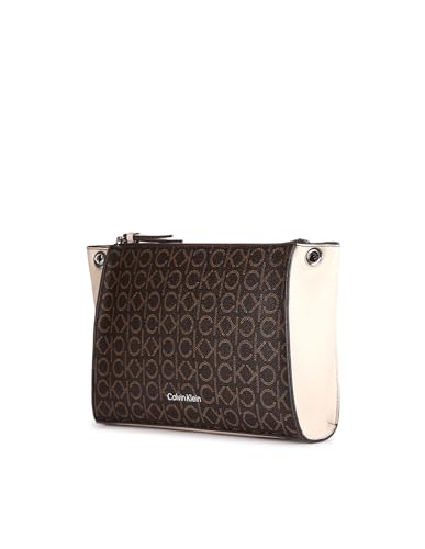 Image of Calvin Klein Reyna Crossbody, Brown /Khaki /Mushroom Logo