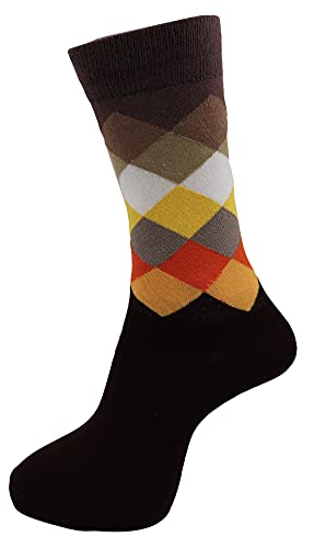 RC. ROYAL CLASS Men's Calf Length Pure Cotton Multicolored Socks (Pack of 5 Pairs)