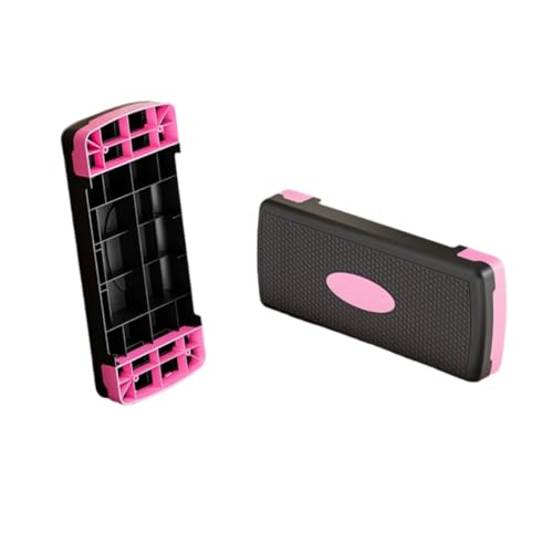 GEGEBOMTXO 踏み台昇降 ステップ台 踏み台 床を傷つけない コンパクトタイプ 高さ調整可 筋力 トレーニング 昇降 ステップ 運動 昇降台 滑り止め エクササイズ ダイエット 高さ2段階調整 (1速M-長さ68.5 cm,ピンク)