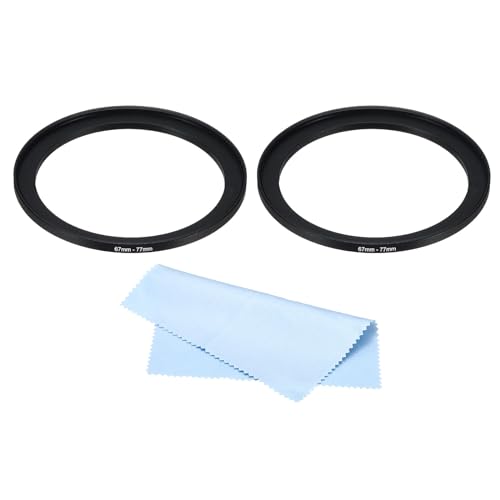PATIKIL 67mm-77mm Metal Step Up Ring with Cleaning Cloth