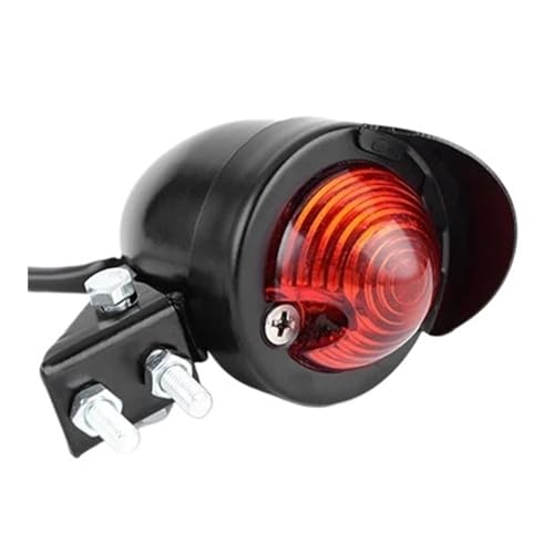 Clignotant réglable rouge 12V moto avec feu arrière de frein orange haute visibilité