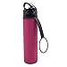 UKKD Botella De Agua con Pajita Botella De Agua Plegable Portátil Portátil Portátil Hervidor De Silicona Viaje Al Aire Libre Camping Bebida Deporte Botella De Agua-Red