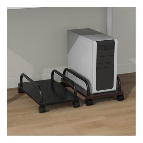 Soporte portátil móvil para torre de computadora con 4 ruedas giratorias, base para CPU, soporte para caja de PC para oficina y gaming (Blanco) miniatura 4