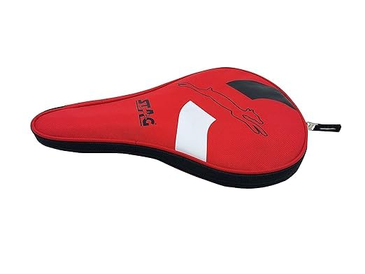 Stag Iconic Table Tennis Racket Cover, Ping Pong Paddle Case, Soft Feel Portable Waterproof Table Tennis Material Case Bag- Speed (Red)
