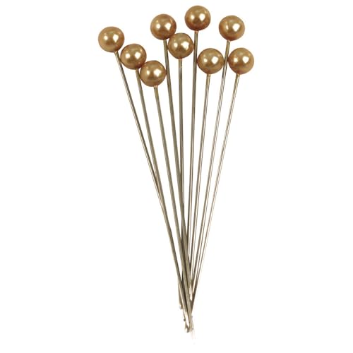 RAYHER HOBBY Pearl Head Pins, 64 2115906 6 mm – Pack of 25 – Gold