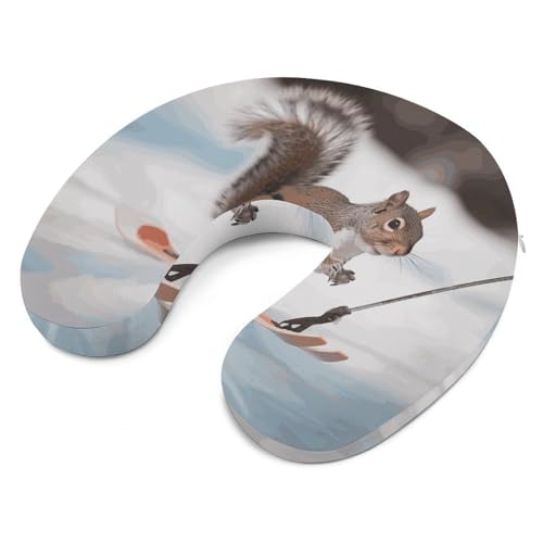 Almohada de viaje de espuma viscoelástica ajustable miniatura 6