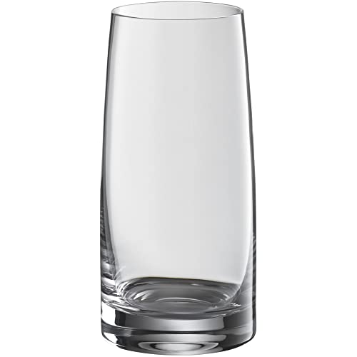 WMF Kineo Longdrinkgläser Set 4-teilig, hohe Trinkgläser, Cocktailglas 360ml, Kristallglas, feiner Mundrand, ergonimische Form, spülmaschinengeeignet