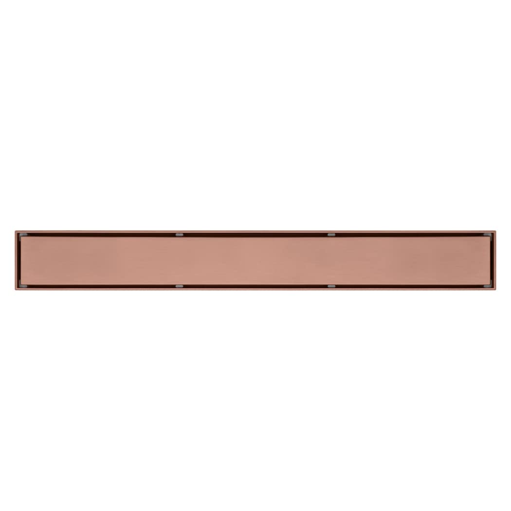 Caniveau de douche or rose en acier inoxydable 304 pour design invisible de 61 cm