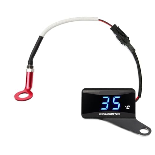 シリンダーヘッド温度計 NMAX CB500X - M10/M14アダプター付きバイク用温度計(Blue-M10-Right)