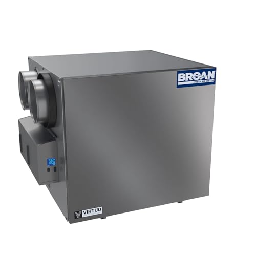 Broan B210E75RS AI 206 CFM Wall or Ceiling Mounted Energy Recovery Ventilator with Side Ports and...