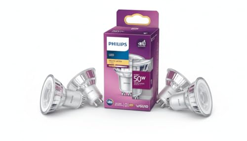 Philips LED Light Bulb GU10 4.6W Warm White 2700K 4 Pack