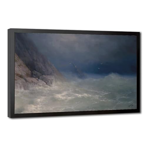 Impression sur toile Ivan Aivazovsky The Survivor cadre mural salon 50x76cm