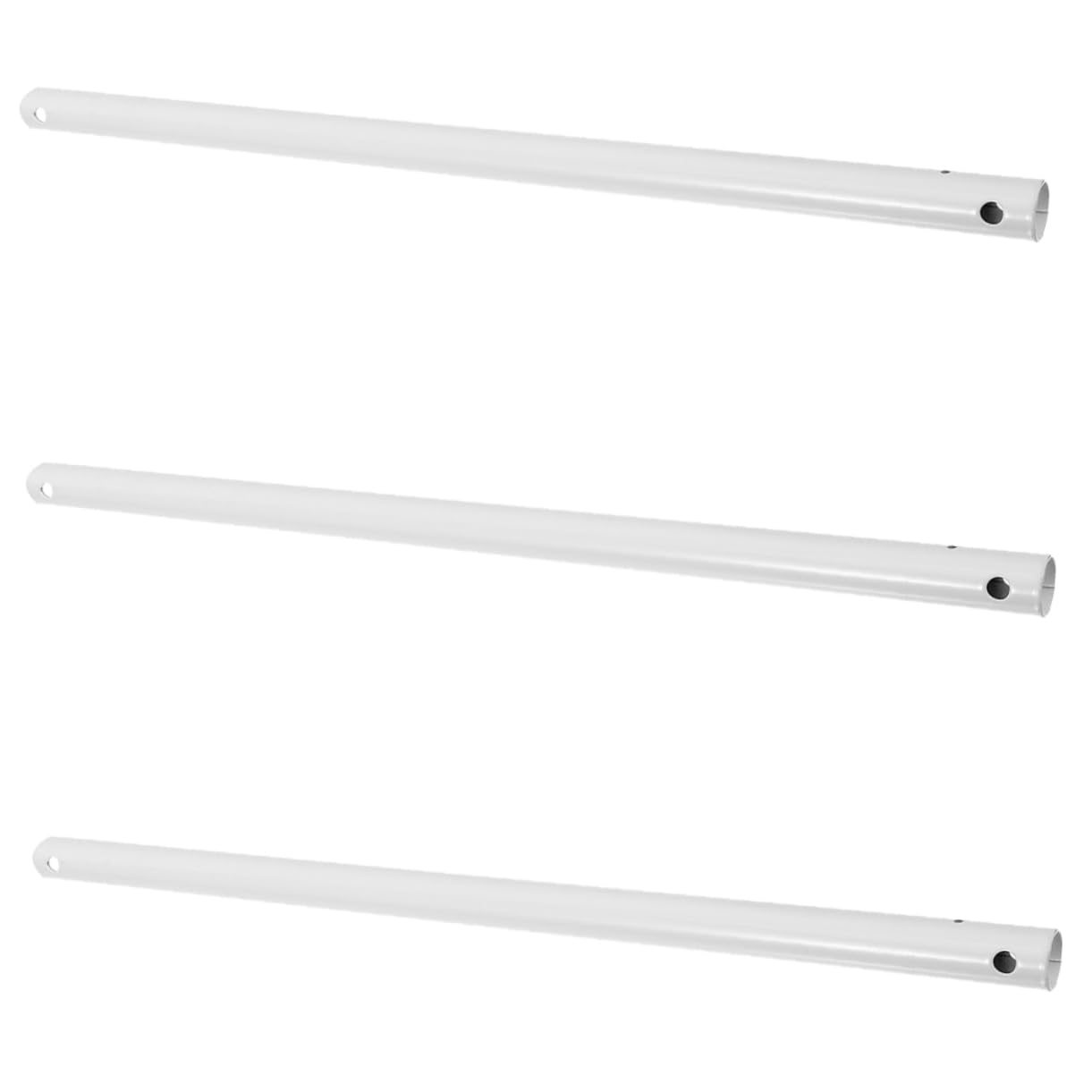 Housoutil Varilla de Extensión para Ventilador de Techo de Hierro Doble Orificio, Construcción Resistente y Fácil Instalación, Paquete de 3 Piezas para Uso Doméstico