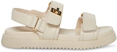 Steve Madden Girls Shoes Girls Mona Flat Sandal, Bone, 13 Little Kid | Image 5