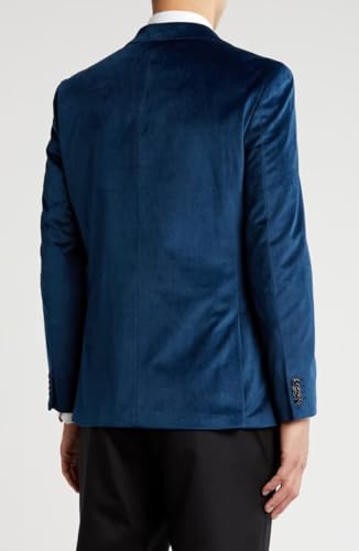EMERAIDVLN Men's Velvet Blazer Slim Fit Wedding Suit Jacket Casual Notched Lapel 2 Button Sport Coats Christmas Tuxedo Jacket3