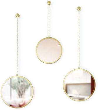Umbra Dima Trio de Espejos redondos, Latón