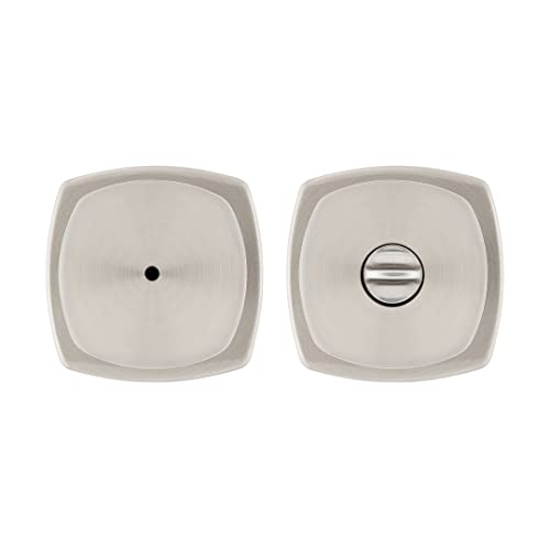 Kwikset Arroyo Knob Interior Privacy Door Knob with Lock, Door Handle For Bathroom and Bedroom, Satin Nickel Keyless Turn Lock Doorknob, with Microban Protection - image 2