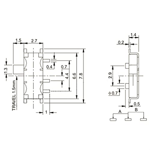 Micro interrupteur glissière 2 positions pour réparation électronique miniature - 4