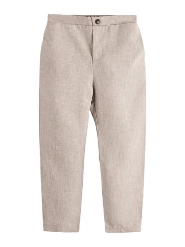 WDIRARA Boy's Flat Front Elastic Waist Pants Casual Uniform Trousers with Pockets - Main Image