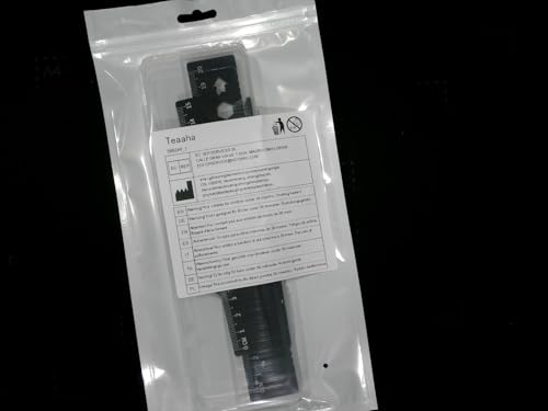 5 PCS Metal Geometry Set with Protractor and Triangle Rulers, 8 & 6 Inch Aluminum Alloy Math Drafting Ruler Straight Measuring Tool for School and Office, Metric and Imperial Black - Image 8