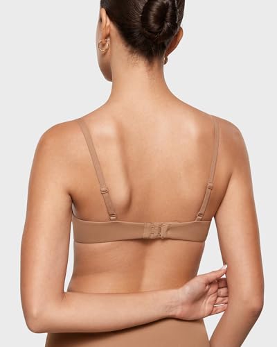 Image of INLYRIC Women's Inbarely Plus Demi Bra Balconette Unlined Underwire No Padding Plunge Bras Comfortable