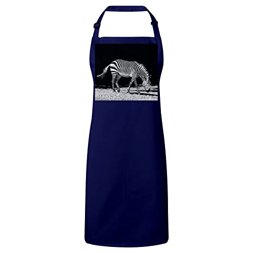 Tablier cuisine premium zèbre au design animaux sauvages et finitions luxe