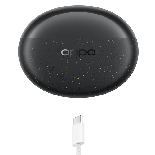 Image of OPPO Enco Air4 Pro Black, Noise Cancellation, 44 Hours Playtime, Triple Microphone System, Water and Dust Resistance, 1 Year Warranty