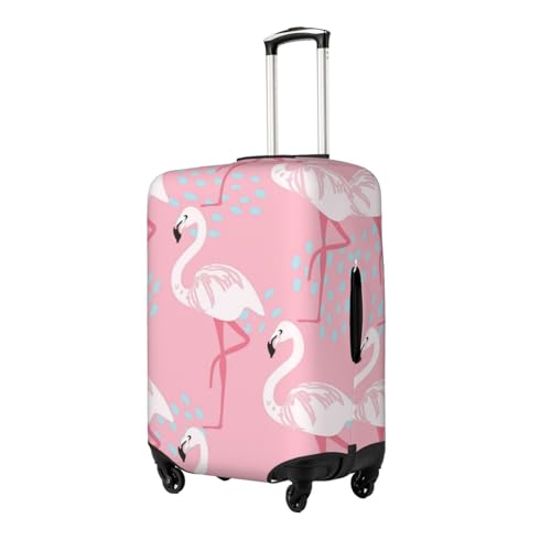 Pink Flamingo Luggage Cover Washable Elasticated Luggage Covers for Suitcase TSA Approved Stylish Scratch Resistant Luggage Case Protector2