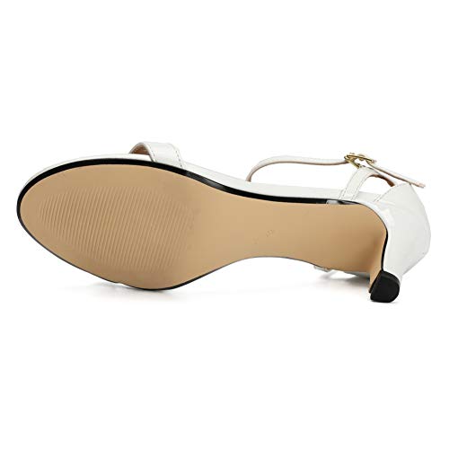 LIURUIJIA Women's Strappy Heels Sandals 2 Inch Low Kitten Heel Open Toe Pump Ankle Strap slip on wedding Bride prom… - Image 4