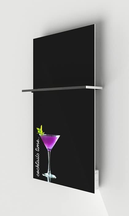 ILO | Sèche-Torchon Rayonnant Cuisine | Design, 5 Coloris| Porte-Torchon Déco & Pense-Bête Pour La Cuisine | Tableau En Verre Effaçable |70x40cm,150W Pour...