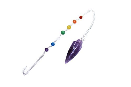 1 X Amethyst 7 Chakra pendulum