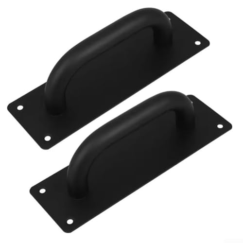 2 manijas de puerta de acero inoxidable ignífugas para puertas correderas y cortafuegos, manijas de empuje con robustez mejorada para zonas de alto tráfico