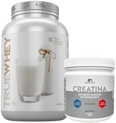 Kit True Whey Hidrolisado e Isolado + Creatina 300g (728g, Neutro...