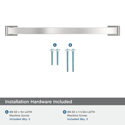 Image of Amerock Candler 10-1 /16 inch (256mm) Center-to-Center Polished Chrome Cabinet Pull, BP2935226