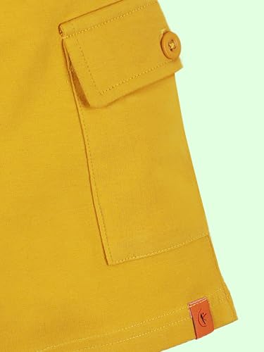 Image of KiddoPanti Boys 100% Cotton Knitted Above Knee Length Basic Cargo Shorts