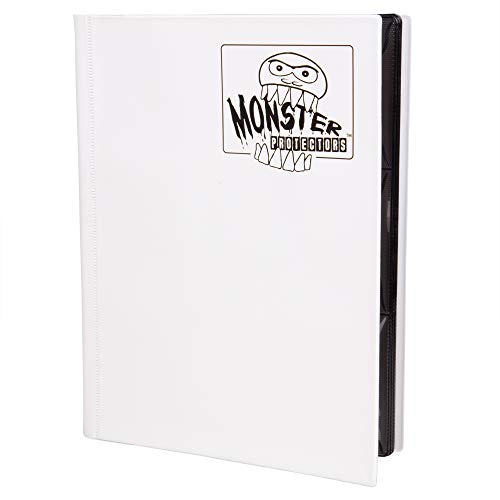 Monster Binder - 9 Pocket Trading Card Album - Matte White - Holds 360 Cards #TOP7