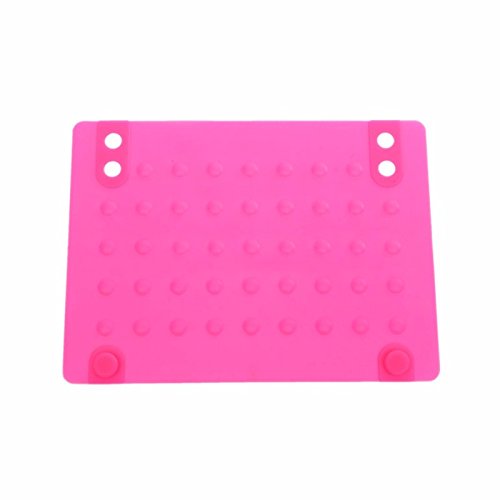 TOOGOO(R) Silicone Heat Resistant Mat Anti-heat Mats for Hair Straightener Curling Iron (pink) 215165cm