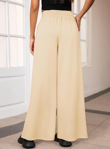 Image of Q - RIOUS Women's Wide Leg Drawstring Relaxed Fit Trouser