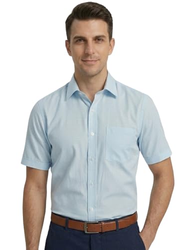 Image of Appel Touch Men's Cotton Blend Formal Shirt Half Sleeves
