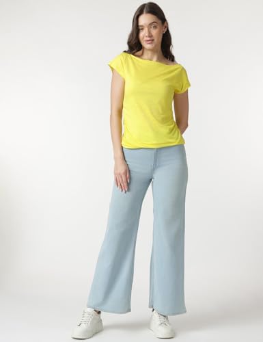 Image of Marks & Spencer Women Cotton Solid Regular Fit Blouse