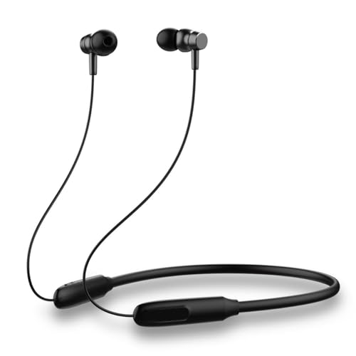 Wireless Bluetooth for OnePlus Nord CE 2 Lite 5G in-Ear Headphone with Mic 38Hrs Playtime Dual Device Pairing Wireless Neckband Type-C Charge Magnetic Buds & IPX5 Water Resistant (B1313, SZ.E, Black)