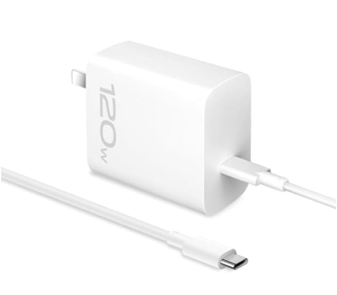 120W Flash Charger Power Adapter with Type C Cable Compatible with Vivo X70 Pro, X70 Pro Plus (Adapter Included Type C Cable) White